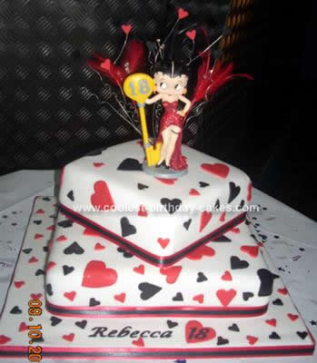 Homemade Betty Boop Birthday Cake