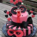 Homemade  Betty Boop Masquerade Birthday Cake