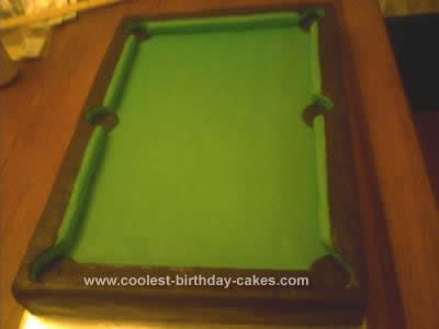 Homemade Billiard Table Cake Idea