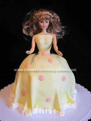 Homemade  Birthday Barbie Cake
