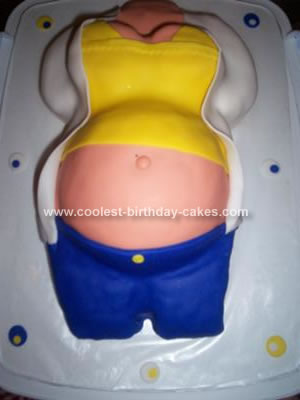 Homemade Birthday Belly Cake