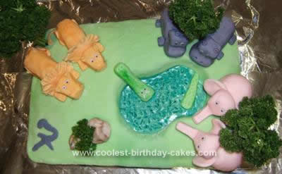Homemade Birthday Cake Safari Style