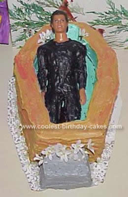 Homemade  Birthday Casket Cake