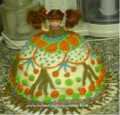 Homemade Birthday Doll Cake