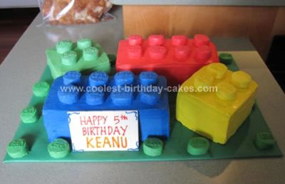 Homemade Birthday Lego Cake