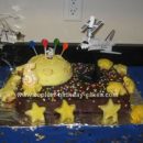 Homemade Birthday Space Mission Cake