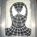 Homemade Black Spiderman Birthday Cake