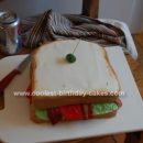 Homemade BLT Sandwich Birthday Cake