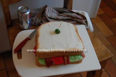 Homemade BLT Sandwich Birthday Cake