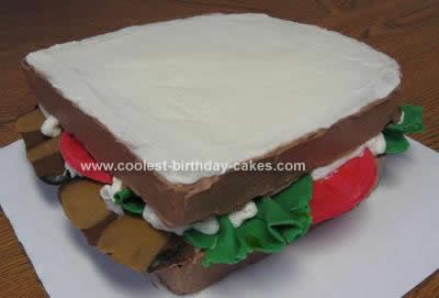 Homemade BLT with Mayo Sandwich Cake Design
