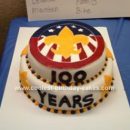 Homemade Blue And Gold 100 Years Boy Scouts Cake