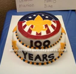 Homemade Blue And Gold 100 Years Boy Scouts Cake