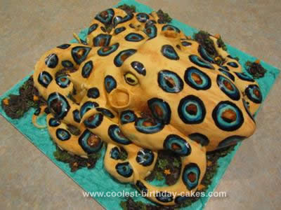 Homemade Blue Ringed Octopus Cake