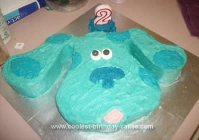 Homemade Blue's Clue's Birthday Cake Idea