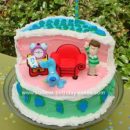 Homemade Blues House Birthday Cake