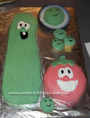 Homemade Bob & Larry Birthday Cake
