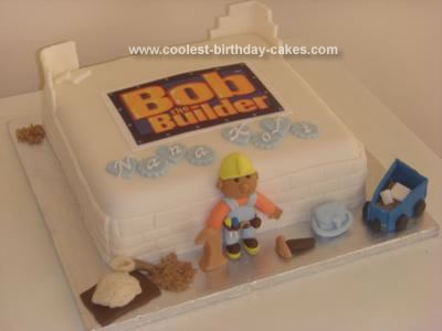 Homemade Bob The Builder Birthday Cake