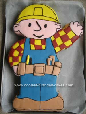 Homemade Bob the Builder Cake