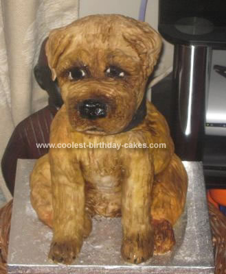 Homemade Border Terrier Dog Cake