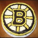 Homemade Boston Bruins Hockey Cake