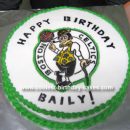 Homemade Boston Celtics Birthday Cake