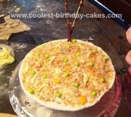 Homemade Bowl of Chicken Fried Rice Cake