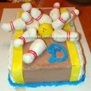 Homemade Bowling Party Birthday Cake