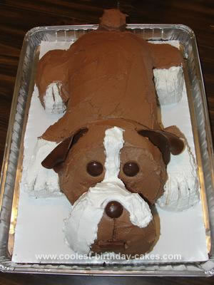 Homemade Boxer Dog Cake