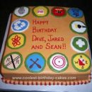 Homemade  Boy Scout Birthday Cake Design