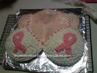 Homemade Breast Cancer Awareness Cake