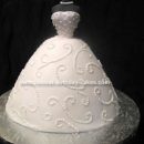 Homemade Bridal Dress Cake
