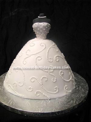 Homemade Bridal Dress Cake