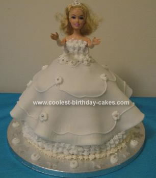 Homemade Bride Barbie Doll Cake