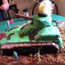 Homemade British Army Tank Cake