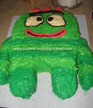 Homemade Brobbie Birthday Cake from Yo Gabba Gabba