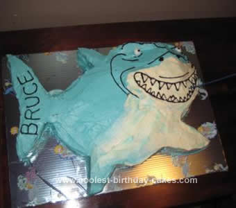 Homemade Bruce the Shark Cake