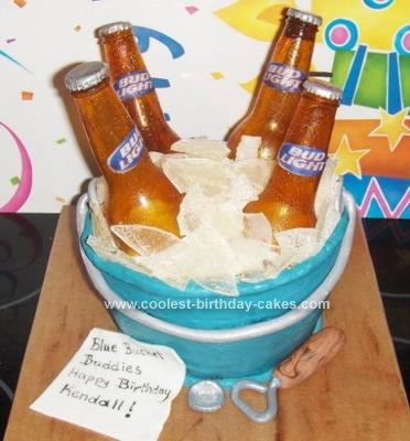 Homemade Bucket of Beer Cake