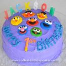 Homemade Budget Sesame Street Birthday Cake