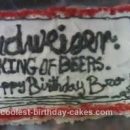 Homemade Budweiser Birthday Cake