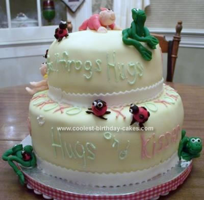 Homemade Bullfrogs And Ladybugs Cake