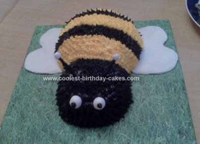 Homemade Bumble Bee Birthday Cake