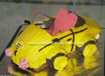 Homemade Bumble Bee Car Cake