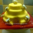 Homemade Bumble Bees and Hive Birthday Cake