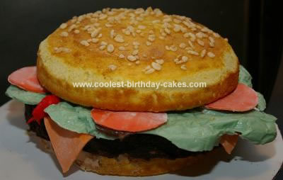 Homemade Burger Cake