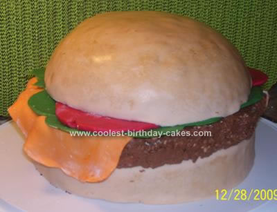 Homemade Burger Cake