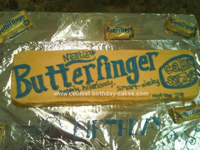 Homemade Butterfinger Cake