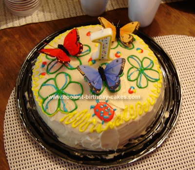 Homemade Butterfly Cake