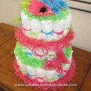 Homemade Butterfly Diaper Cake Design