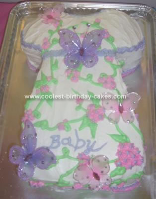 Homemade Butterfly Dress Cake