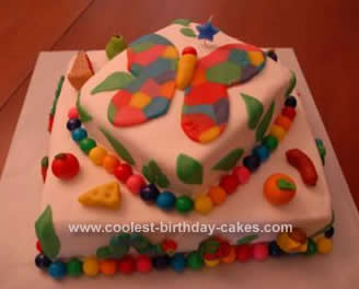 Homemade Butterfly Tier Birthday Cake